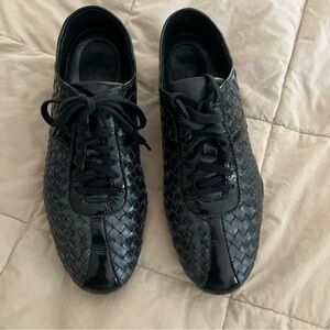 Cole Haan NikeAir Bria Womens 8B Genuine Leather Woven Oxford Lace-Up Sneakers